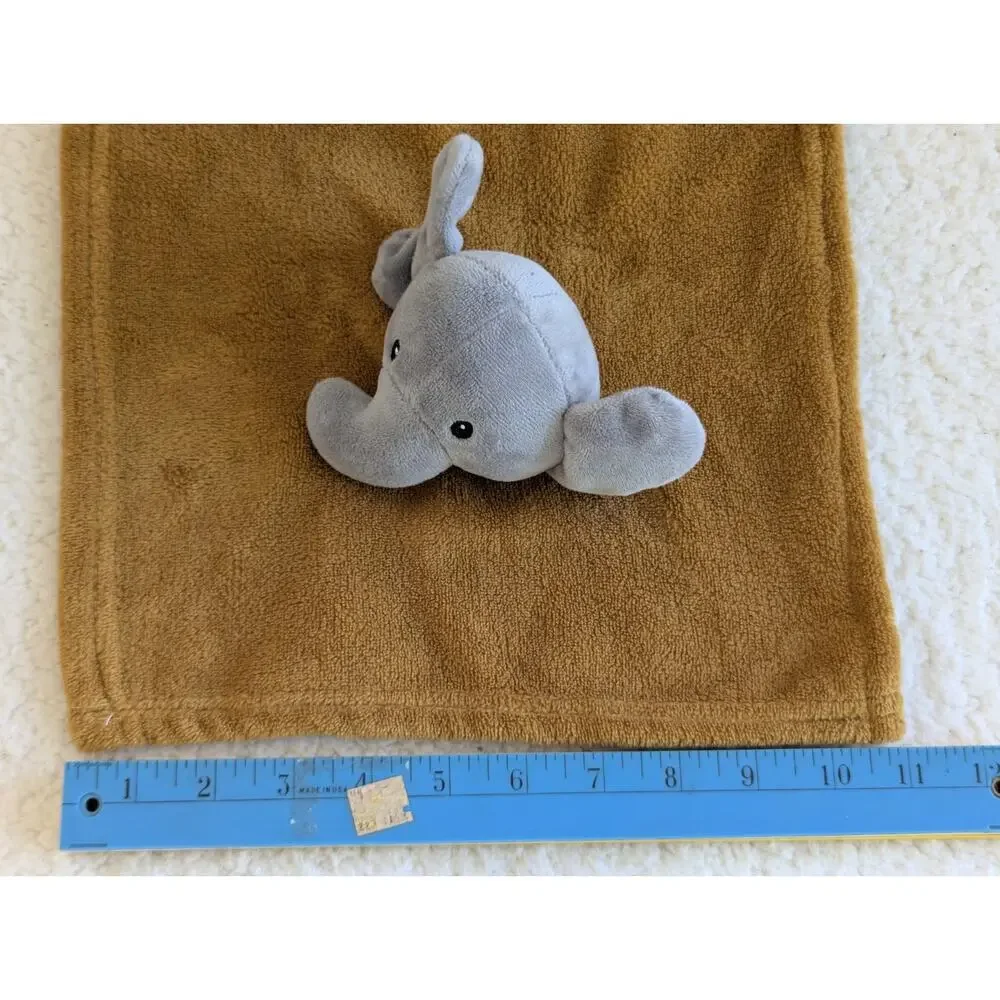 Lila & Jack Elephant Lovey Security Blanket Gray Golden Orange Plush‎ Baby Toy